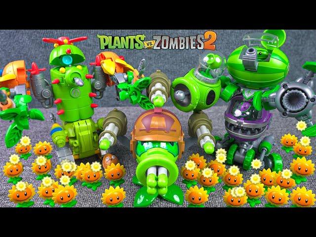 15 Minutes Unboxing ASMR Plants vs Zombies | Combined Robot Toy Set | Review Toys | ASMR