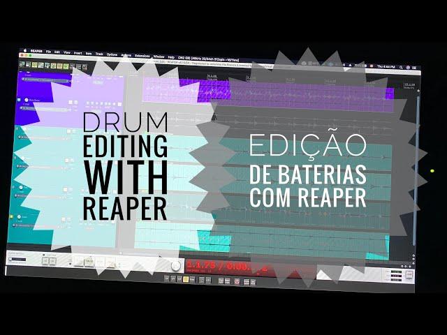 Reaper Tutorial - Stretch Marker Drum Editing / Edição de Bateria com Stretch Markers