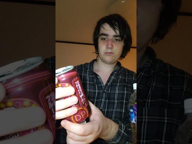 drinking a Japanese dr pepper