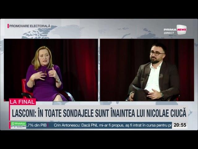 Președinta USR, Elena Lasconi, în direct la Prima News