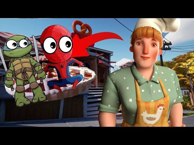 Привет сосед 2! ЗЛАЯ ПОВАРИХА! Прохождение hello neighbor   СПАЙДЕР И НИНДЗЯГО!