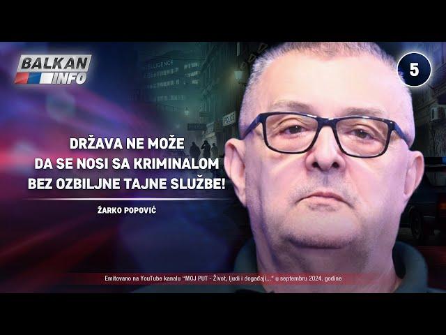 INTERVJU: Žarko Popović - Država ne može da se nosi sa kriminalom bez ozbiljne službe! (20.9.2024)