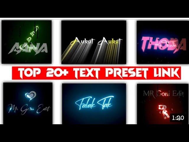 top 20 text animation presets link alight motion | top 10 text animation | new trending text preset