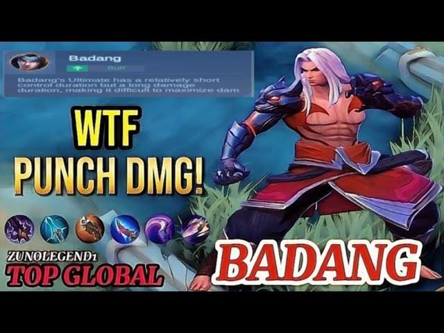 Gameplay Badang Buff | WTF Punch Damage! [ Top Global Badang ] ZUNOLEGEND1 - Mobile Legends