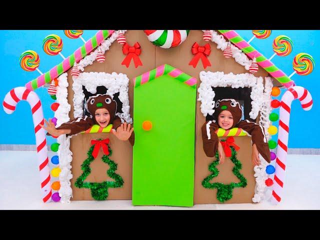 Vlad and Niki pretend play and make Gingerbread House