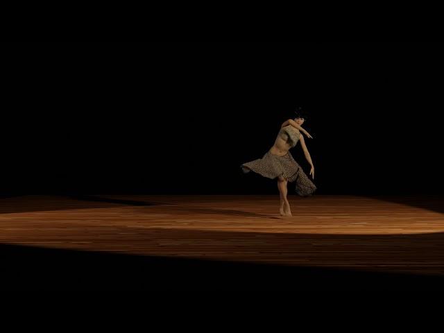 Lien Cloth Animation Test. Blender EEVEE