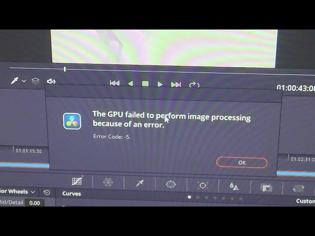 the gpu failed to perform image processing because of an error (fix)