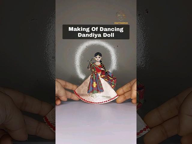 Navratri Garba Doll | Paper Craft | DIY Dancing Girl | Dandiya Dance #ytshorts #navratri #diy