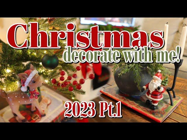 CHRISTMAS DECORATE WITH  ME 2023 | TRADITIONAL CHRISTMAS DECORATE WITH ME | Christmas decorating!