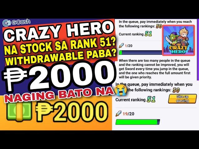 CRAZY HERO STOCK NA SA RANK 51! YUNG FREE ₱2,000 GREEN COINS PWEDE PABANG MAWITHDRAW? HONEST REVIEW