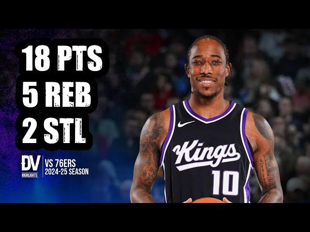 DeMar DeRozan vs 76ers 18 pts 5 reb 2 stl | Jan 01, 2025 | Regular Season