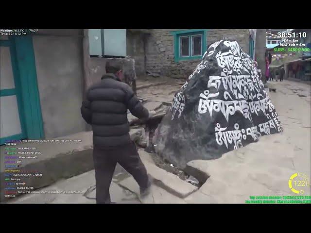 ice poseidon finds local Lukla farmer/guide to show him around Lukla in  #nepal #live #travel