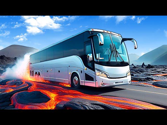 Can I Escape RISING LAVA in a Bus? (Bus World)