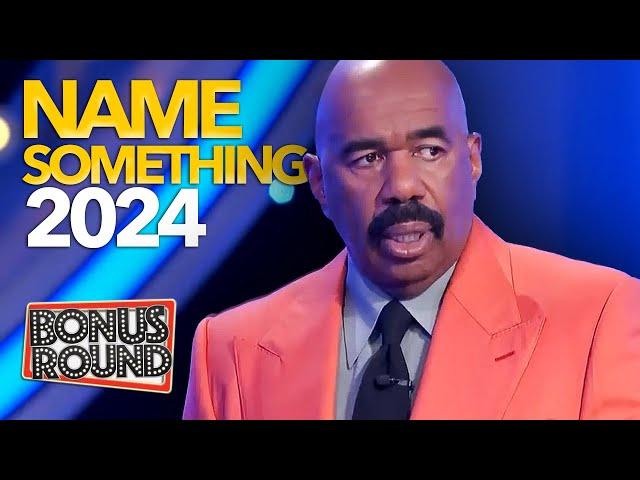 Family Feud 2024 NAME SOMETHING...With Steve Harvey