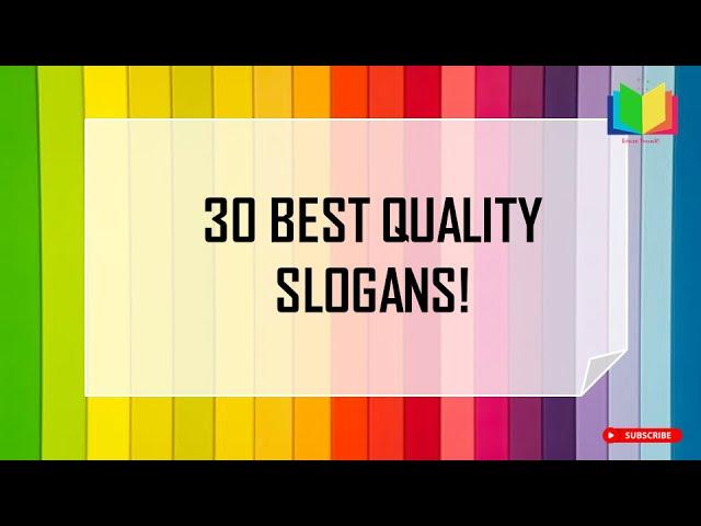 Best Quality Slogans | Quality Slogan in English Slogan | Quality Quotes | Quality is Important