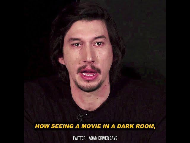 Adam Driver being that weird but smart student in the class  "Everyone has lives outside hopefully."