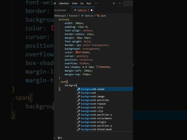 How To Make A Button Like Pro Using HTML And CSS... #coding #shorts #youtubeshorts