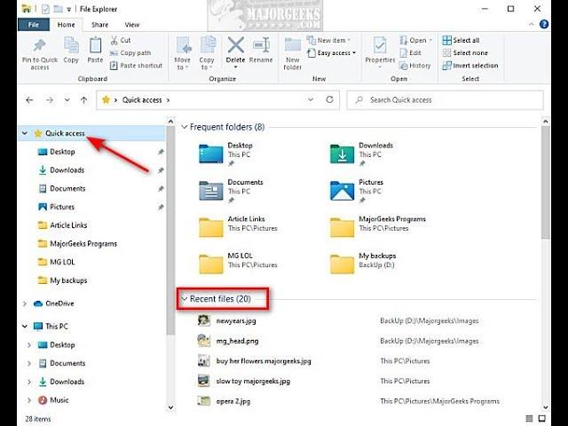 How to View Recent Files in Windows 10