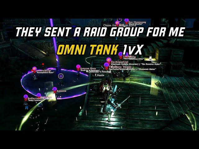 New World Aeternum - Omni Tank | Solo Tank Vs Syndicate Raid Group 1vX (That Escalated Quickly)