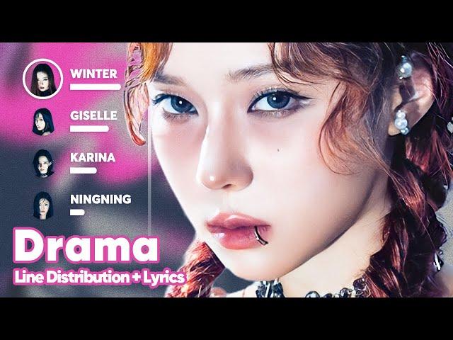 ​aespa - Drama (Line Distribution + Lyrics Karaoke) PATREON REQUESTED