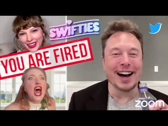 Elon Musk fires SWIFTIES employees in twitter meeting DUB