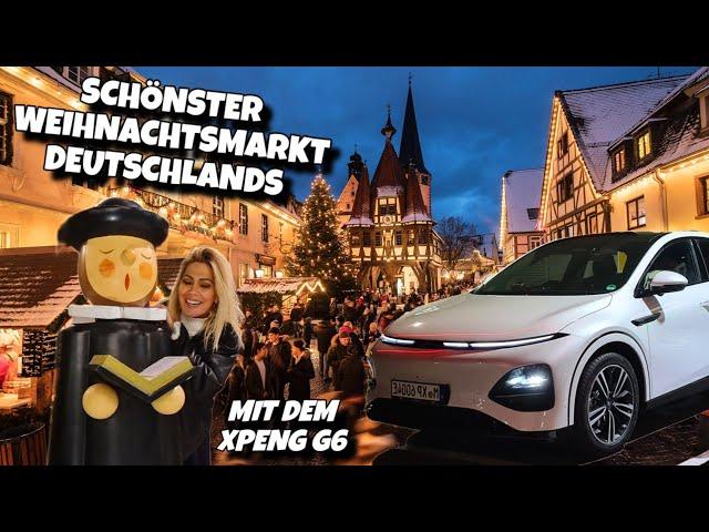 Wie im Märchen! Weihnachtsmarkt Michelstadt mit dem E Auto auto XPeng G6 besucht. #roadtrip