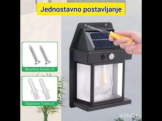 Solarna RETRO Lampa za zid