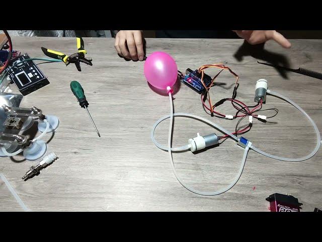 arduino inflating balloon. Simulate breathing  Use the tutorial