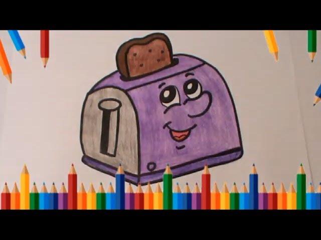 Как нарисовать тостер! Простые рисунки! Bambino KIDS! how to draw a toaster!