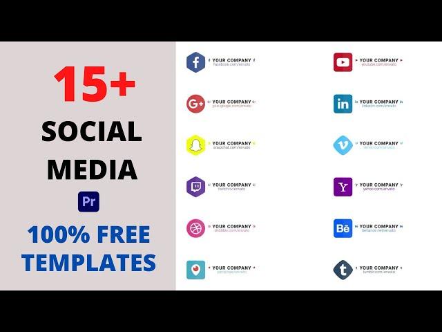 Free Social Media Lower Thirds Adobe Premiere Pro Motion Graphics Templates.