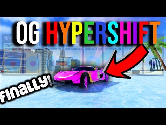 Unlocking The Rarest Item In The Game... (OG Hypershift) | Roblox Jailbreak