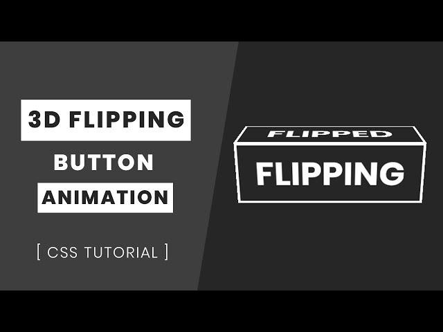 3D flipping button using html css | CSS 3D Flip button hover effects