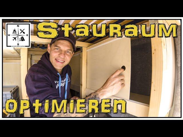 Ein neuer Schrank im Van - Stauraum im Heck optimieren und mehr Platz haben | #DIYCampervan