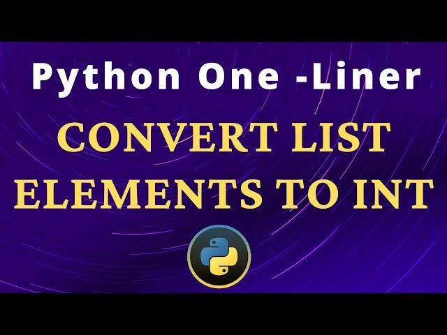 how to convert list elements to int: python one-liner code