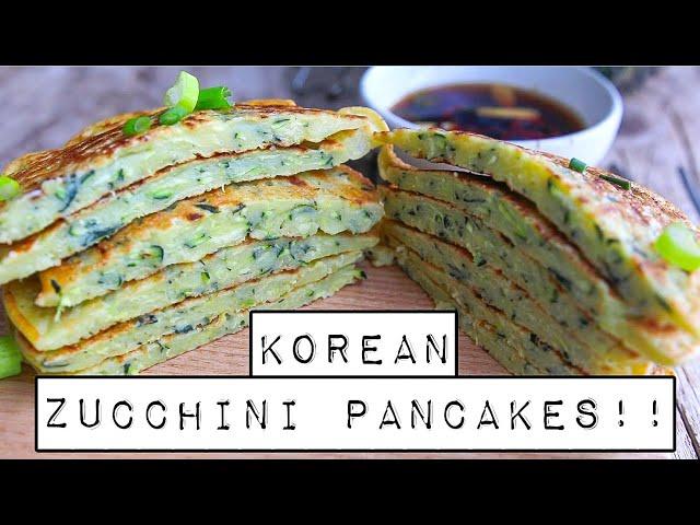 EASY KOREAN ZUCCHINI PANCAKES!! | VEGAN + GLUTEN-FREE (Hobak Buchim) 바싹 호박 부침개