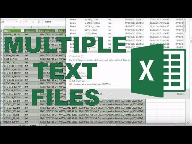 How to import multiple text files into excel