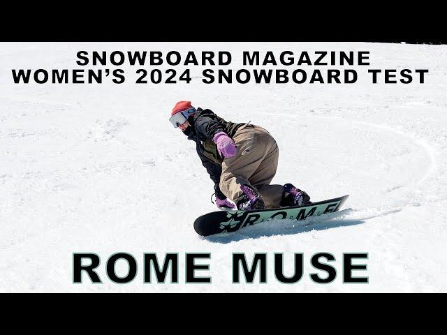 2024 Rome Muse Review - Snowboard Magazine 2024 Women's Snowboard Test