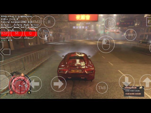 Playing Sleeping Dogs in android Snapdragon 695!! winlator glibc Cmod 7.1.3...