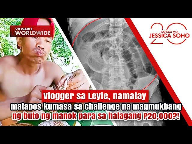Vlogger, namatay matapos magmukbang ng buto ng manok para sa P20,000?! | Kapuso Mo, Jessica Soho