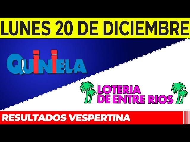 Resultados Quinielas Vespertinas de Córdoba y Entre Ríos, Lunes 20 de Diciembre