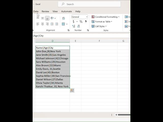 Excel Data Manipulation