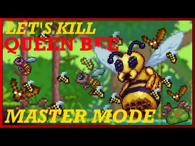 How to EASILY Beat MASTER MODE Queen Bee in Terraria 1.4!!