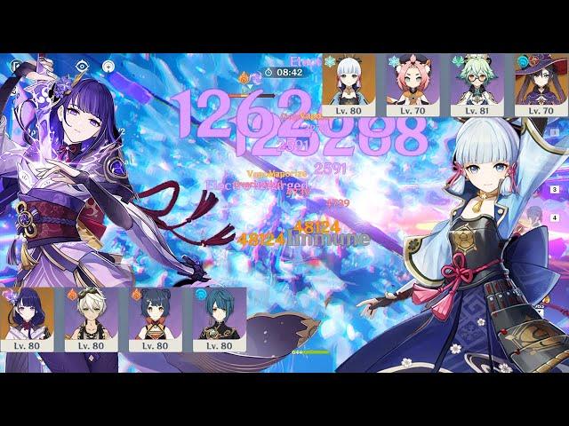 4.7 Abyss - F2P Ayaka Freeze & Raiden National Destroy Spiral Abyss Floor 11 - Genshin Impact