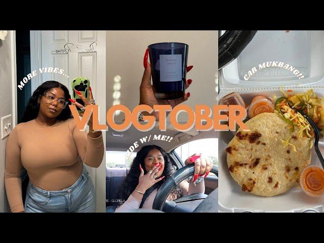 VLOGTOBER DAY 17! Car Mukbang, Ride With Me, Random Car Playlist