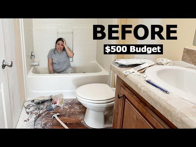 DIY Bathroom Makeover on a $500 Budget / Small Bathroom Remodel