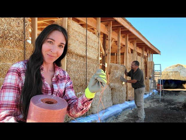 We Used This Secret Trick to Build the Straw Bale Walls of Our House