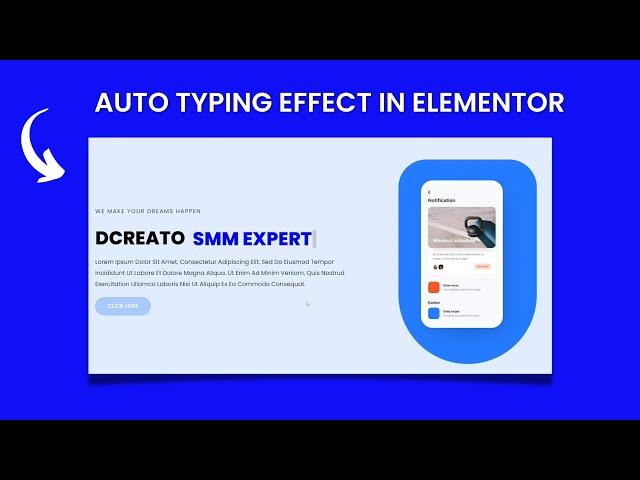 Two Easiest Way To Create Auto Typing Effect In Elementor || DCreato Academy