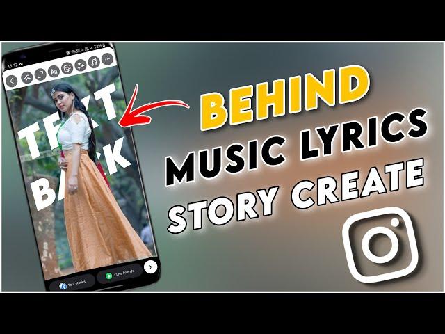 How To Add Text in Photo Background || How To Create Behind Model Lyrics Instagram Story (It's Work)