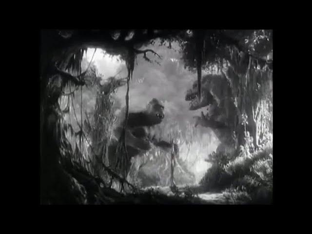 Phantom Support Rods In Kong/T-Rex Fight: KING KONG (1933)