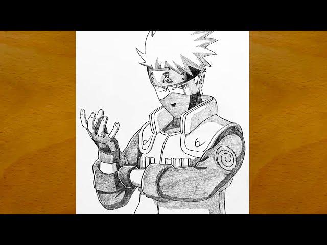 How to Draw Kakashi Step by Step || Naruto Anime Sketch || Easy Drawing Tutorial